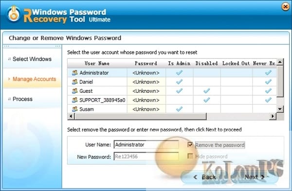 Windows Password Recovery Tool Ultimate 