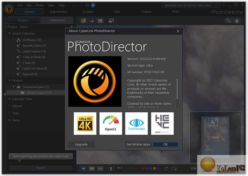 about PhotoDirector