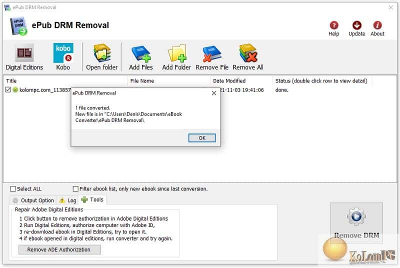 work 1 in DRM Removal