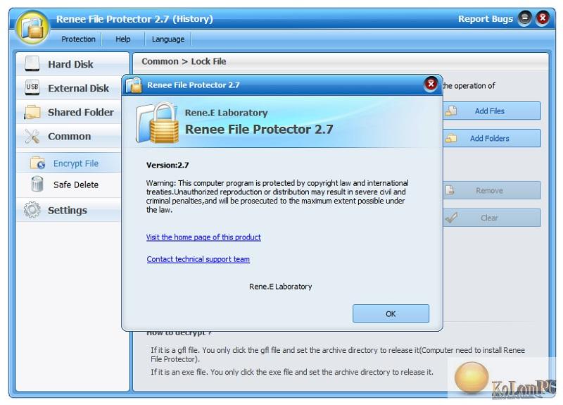 File Protector workspace 5
